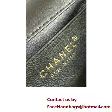 Chanel Lambskin, Resin  &  Gold-Tone Metal Small Flap Bag with Top Handle AS4848 Black 2024